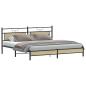 Preview: Metallbett ohne Matratze Sonoma-Eiche 200x200 cm