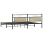 Preview: Metallbett ohne Matratze Sonoma-Eiche 200x200 cm