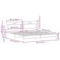 Preview: Metallbett ohne Matratze Sonoma-Eiche 200x200 cm