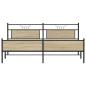Preview: Metallbett ohne Matratze Sonoma-Eiche 193x203 cm