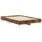 Preview: Bettgestell ohne Matratze Räuchereiche 140x190 cm Holzwerkstoff
