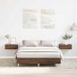 Preview: ARDEBO.de - Bettgestell ohne Matratze Braun Eichen-Optik 140x190 cm