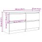 Preview: TV-Schrank Räuchereiche 100x35x54 cm Holzwerkstoff