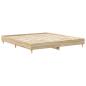 Preview: Bettgestell ohne Matratze Sonoma-Eiche 200x200 cm Holzwerkstoff
