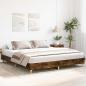 Preview: Bettgestell ohne Matratze Räuchereiche 200x200 cm Holzwerkstoff