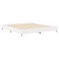 Preview: Bettgestell ohne Matratze Weiß 200x200 cm Holzwerkstoff