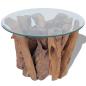 Preview: Couchtisch Massivholz Teak Treibholz 60 cm