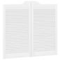 Preview: Schwingtüren Lamellen-Design 2-Paar Weiß 90x100 cm