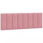 Preview: Bettgestell mit LED-Leuchten Rosa 140x190 cm Samt