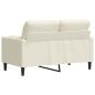 Preview: 2-Sitzer-Sofa mit Zierkissen Creme 120 cm Samt