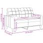 Preview: 2-Sitzer-Sofa mit Zierkissen Creme 120 cm Samt