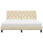 Preview: Bett mit Matratze Creme 160x200 cm Stoff