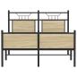 Preview: Bettgestell ohne Matratze Sonoma-Eiche 120x190 cm Holzwerkstoff