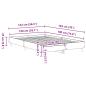 Preview: Bettgestell ohne Matratze Betongrau 140x190 cm Holzwerkstoff