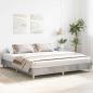 Preview: Bettgestell ohne Matratze Betongrau 200x200 cm Holzwerkstoff