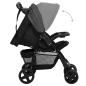 Preview: 3-in-1 Kinderwagen Dunkelgrau und Schwarz Stahl