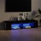 Preview: ARDEBO.de - TV-Schrank mit LED-Leuchten Schwarz 135x39x30 cm