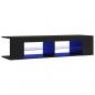 Preview: TV-Schrank mit LED-Leuchten Schwarz 135x39x30 cm
