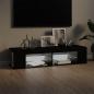 Preview: TV-Schrank mit LED-Leuchten Schwarz 135x39x30 cm