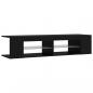 Preview: TV-Schrank mit LED-Leuchten Schwarz 135x39x30 cm