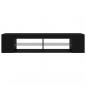 Preview: TV-Schrank mit LED-Leuchten Schwarz 135x39x30 cm