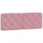 Preview: Bettgestell mit LED-Leuchten Rosa 140x190 cm Samt