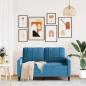 Preview: ARDEBO.de - 2-Sitzer-Sofa Blau 120 cm Samt