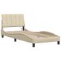 Preview: Bettgestell ohne Matratze Creme 80x200 cm Stoff