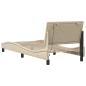 Preview: Bettgestell ohne Matratze Creme 80x200 cm Stoff