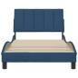 Preview: Bettgestell ohne Matratze Blau 100x200 cm Stoff