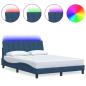 Preview: Bettgestell ohne Matratze Blau 120x200 cm Stoff