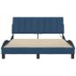 Preview: Bettgestell ohne Matratze Blau 120x200 cm Stoff