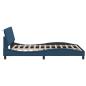 Preview: Bettgestell ohne Matratze Blau 120x200 cm Stoff