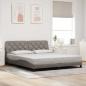 Preview: ARDEBO.de - Bettgestell ohne Matratze Taupe 180x200 cm Stoff