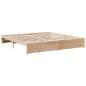 Preview: Massivholzbett mit Regal ohne Matratze 200x200 cm Kiefernholz