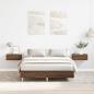 Preview: ARDEBO.de - Bettgestell ohne Matratze Braun Eichen-Optik 135x190 cm