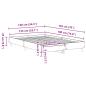 Preview: Bettgestell ohne Matratze Braun Eichen-Optik 135x190 cm