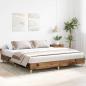 Preview: Bettgestell ohne Matratze Altholz-Optik 200x200cm Holzwerkstoff