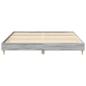 Preview: Bettgestell ohne Matratze Grau Sonoma 200x200 cm Holzwerkstoff