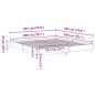 Preview: Bettgestell ohne Matratze Grau Sonoma 200x200 cm Holzwerkstoff