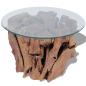 Preview: Couchtisch Massivholz Teak Treibholz 60 cm