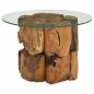 Preview: Couchtisch Massivholz Teak Treibholz 60 cm
