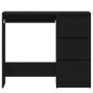 Preview: Schreibtisch Schwarz Eichen-Optik 90x45x76 cm Holzwerkstoff