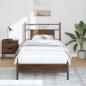 Preview: Bettgestell ohne Matratze Braun Eiche 75x190 cm Holzwerkstoff