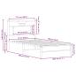 Preview: Bettgestell ohne Matratze Braun Eiche 75x190 cm Holzwerkstoff