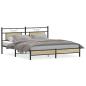 Preview: Bettgestell ohne Matratze Sonoma-Eiche 183x203 cm Holzwerkstoff