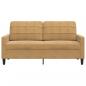 Preview: 2-Sitzer-Sofa Braun 140 cm Samt