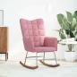 Preview: Schaukelstuhl Rosa Samt