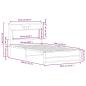 Preview: Bettgestell ohne Matratze Sonoma-Eiche 100x190 cm Holzwerkstoff