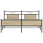 Preview: Metallbett ohne Matratze Sonoma-Eiche 183x213 cm